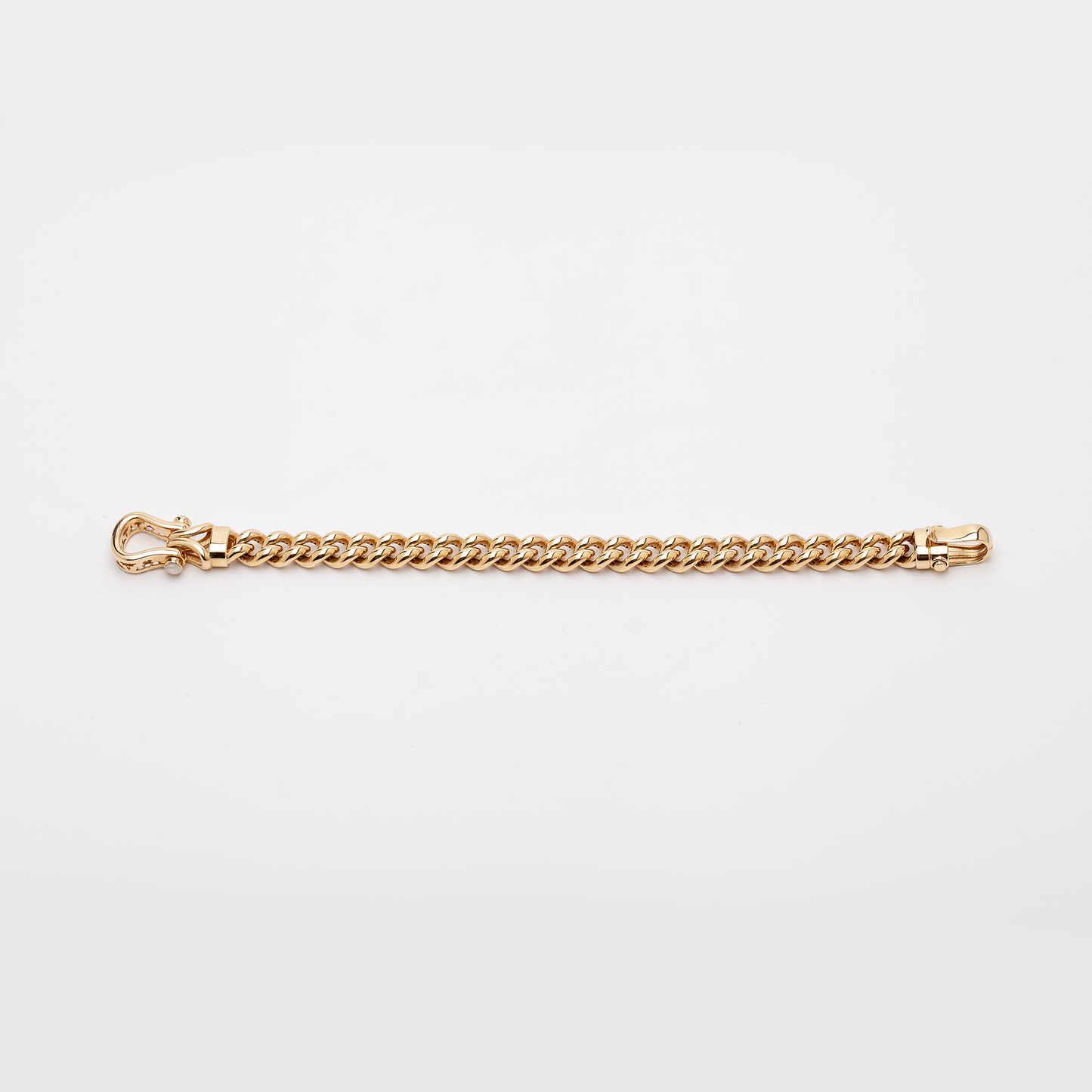 Hook 10mm Gold Bracelet With Stone