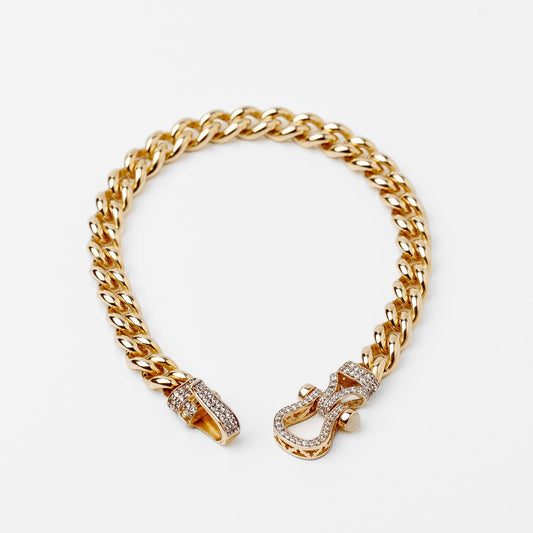 Liens de Grâce - Gold Bracelet With Stone