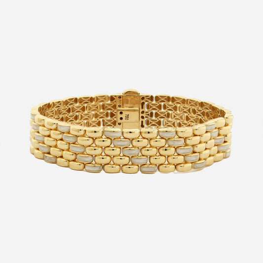 Le Lien Royal - İnci Mineli 18 Ayar Altın Kaplama Gümüş Bileklik