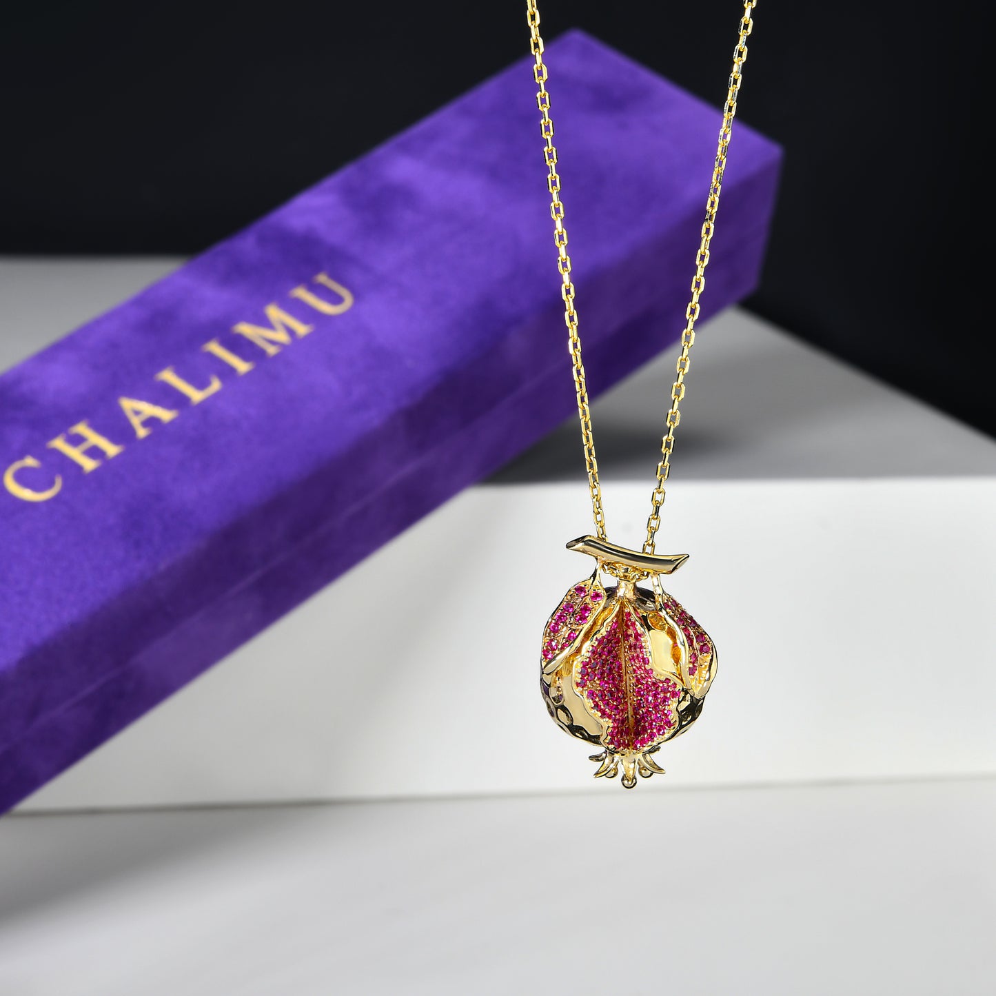Pomegranate 14K Gold Necklace
