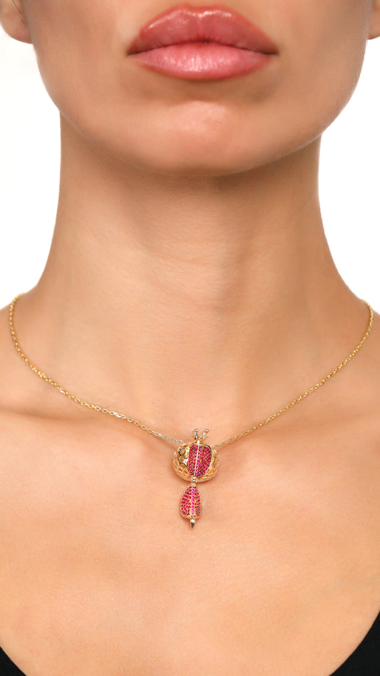 Secret Pomegranate 14K Gold Necklace