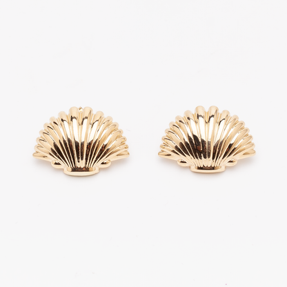 Oyster Large 14K Gold Earrings