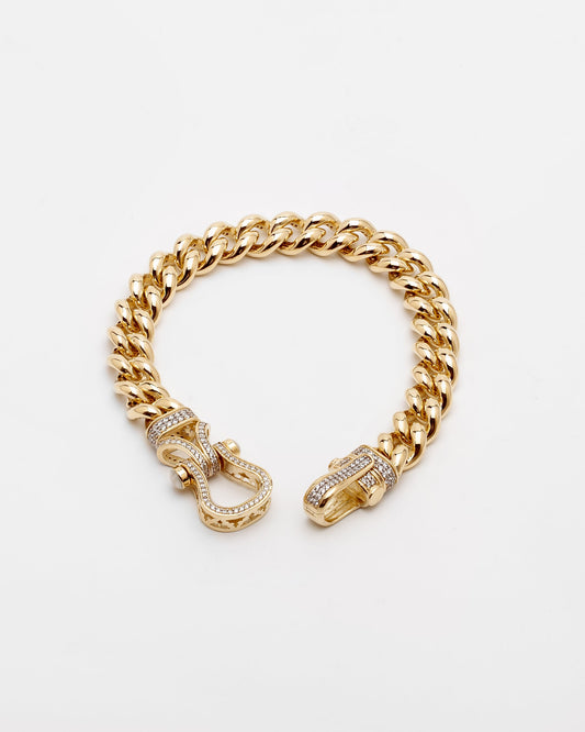 Ricardo Gold Bracelet With stone