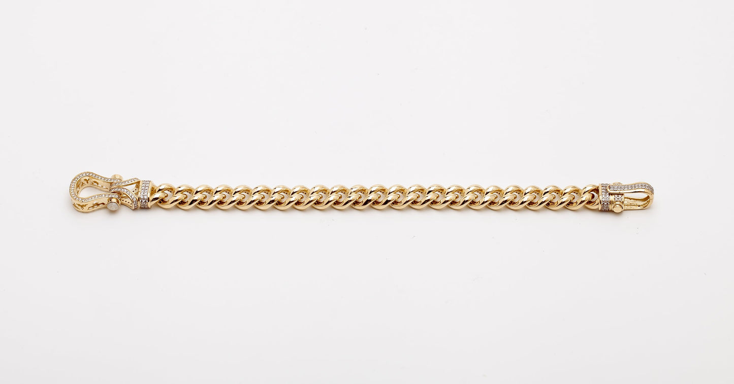 Ricardo Gold Bracelet With stone