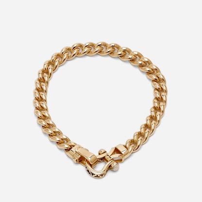 Hook 7mm Gold Bracelet