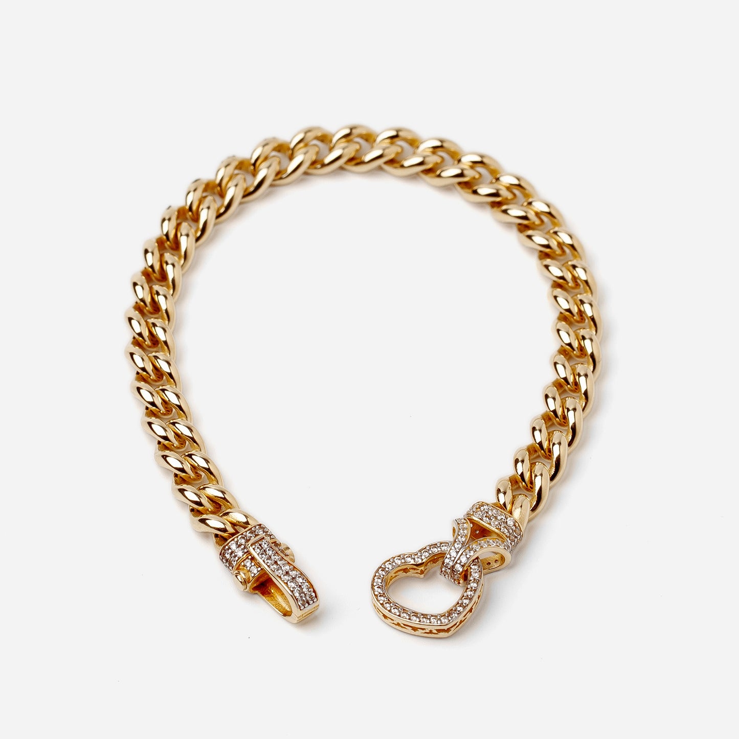 Love 7mm Gold Bracelet With Stone