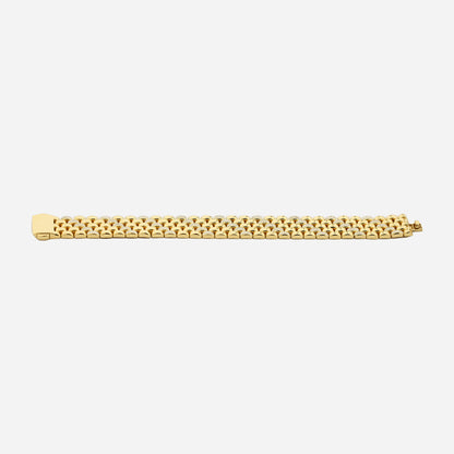 Lorenzo 14MM 14K Gold Bracelet With Pearl Enamel