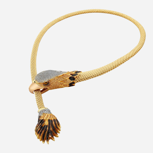 Fauna, Eagle 14K Gold Necklace