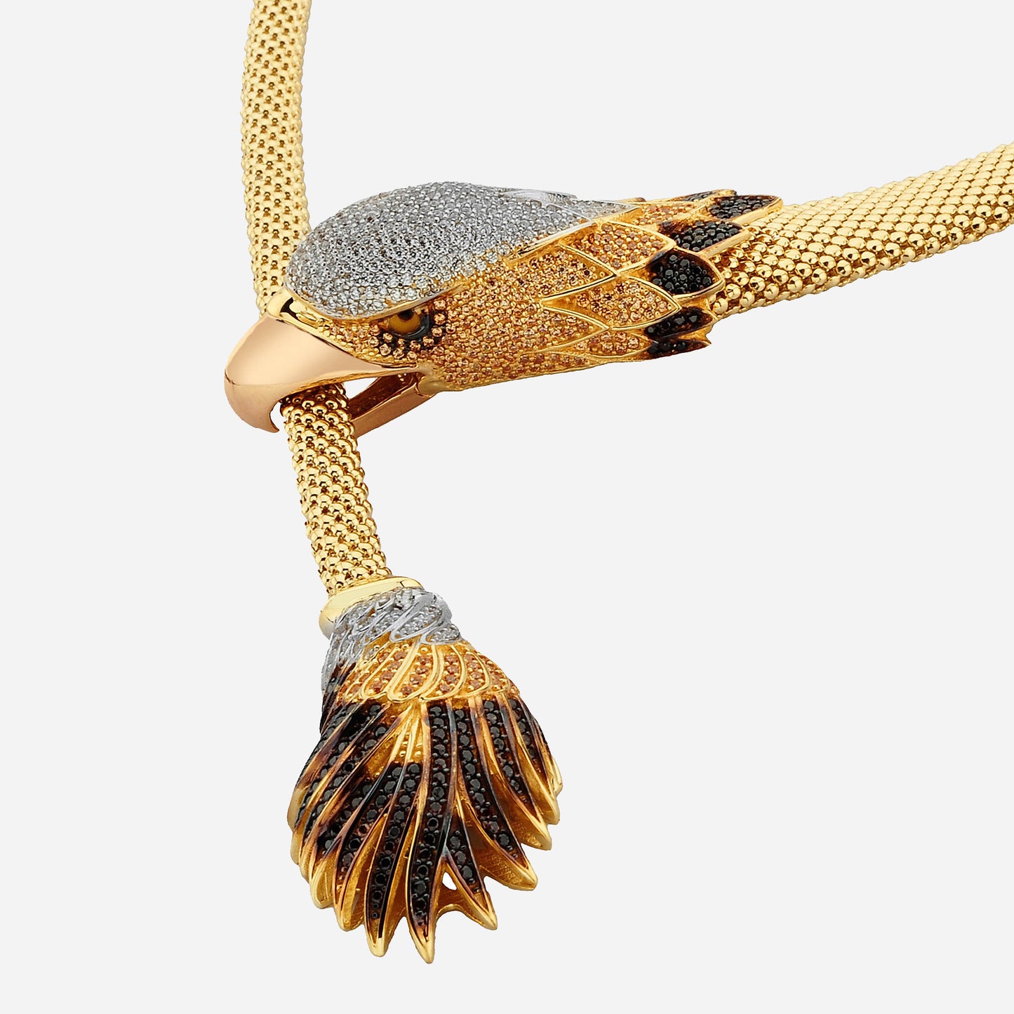 Fauna, Eagle 14K Gold Necklace