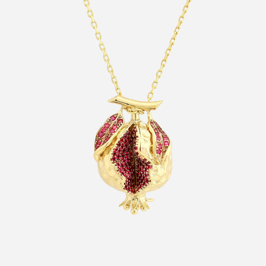 Pomegranate 14K Gold Necklace