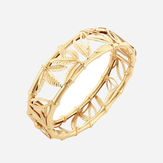 Fauna Panda Bamboo 14K Gold Bracelet